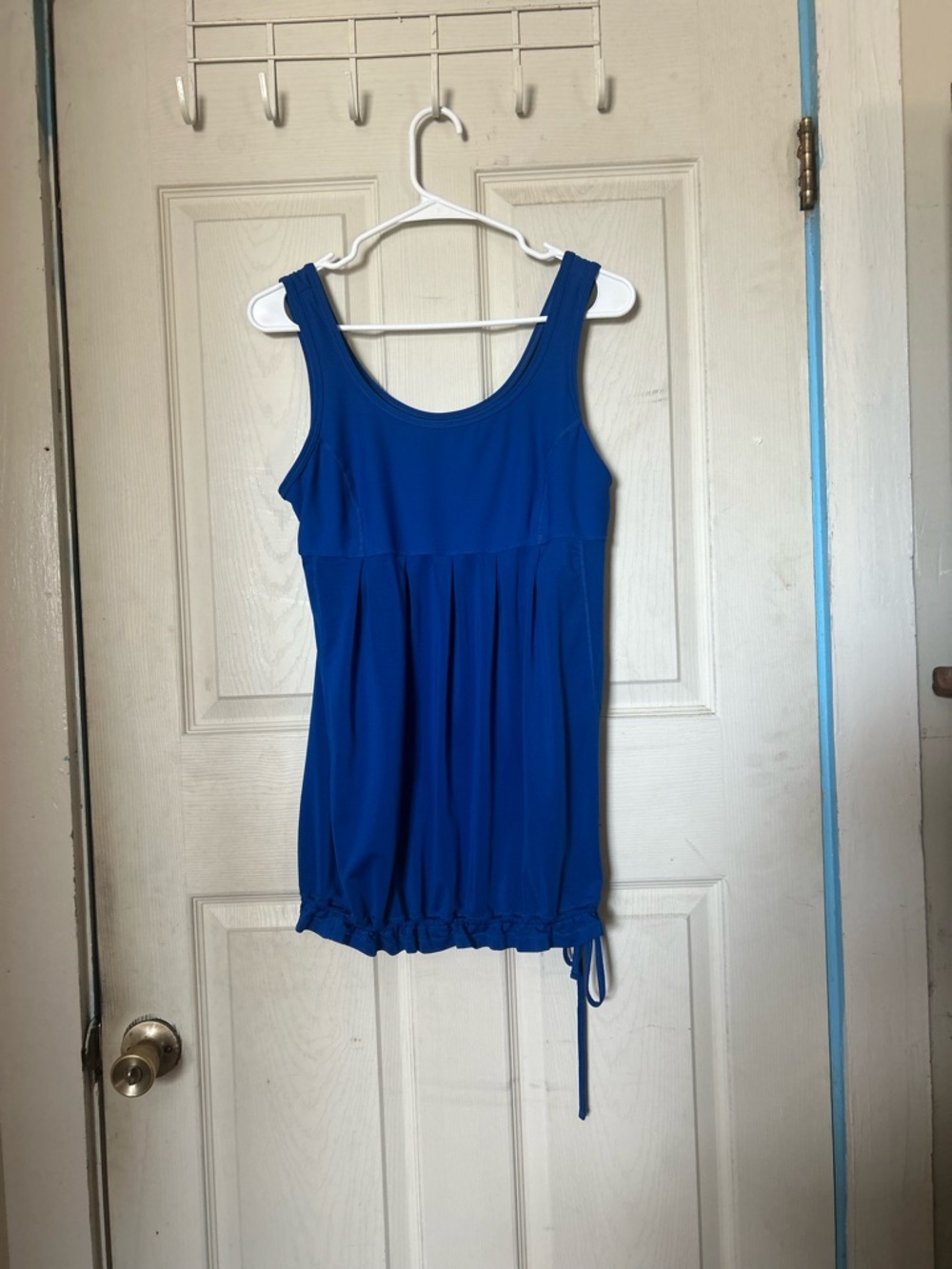 Xersion Performance Wear Royal Blue Scoop Neck Tank with Drawstring Hem